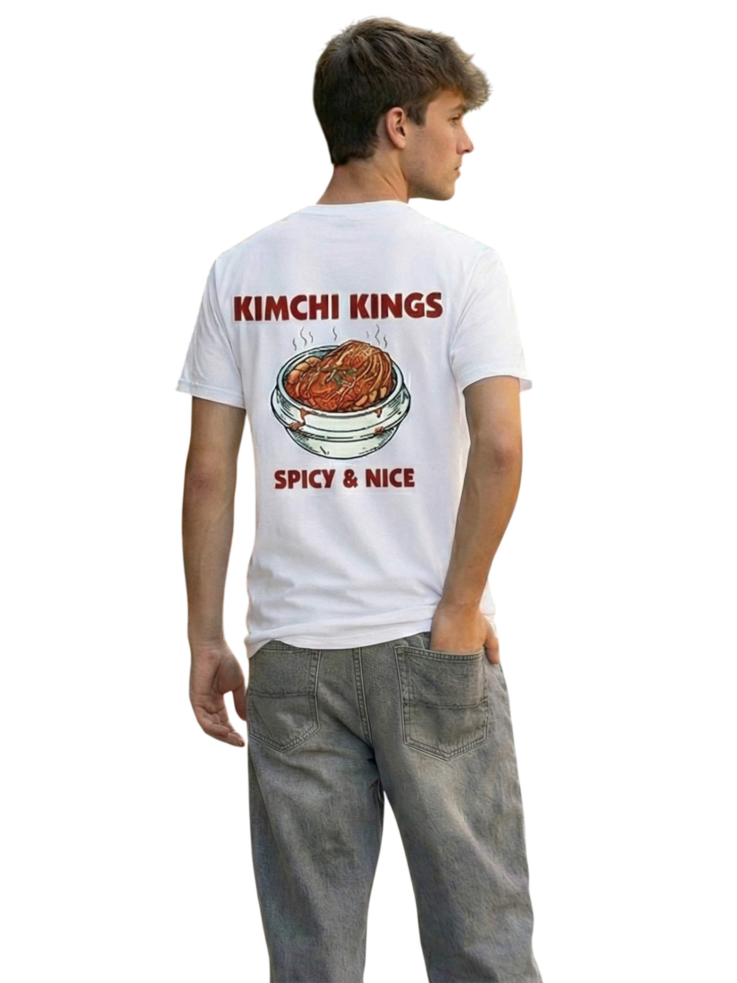 RoamLikeSummer Shirt 'Kimchi Kings'‌‌‌‌‌‌‌‌‌ in Weiß: Vorderseite