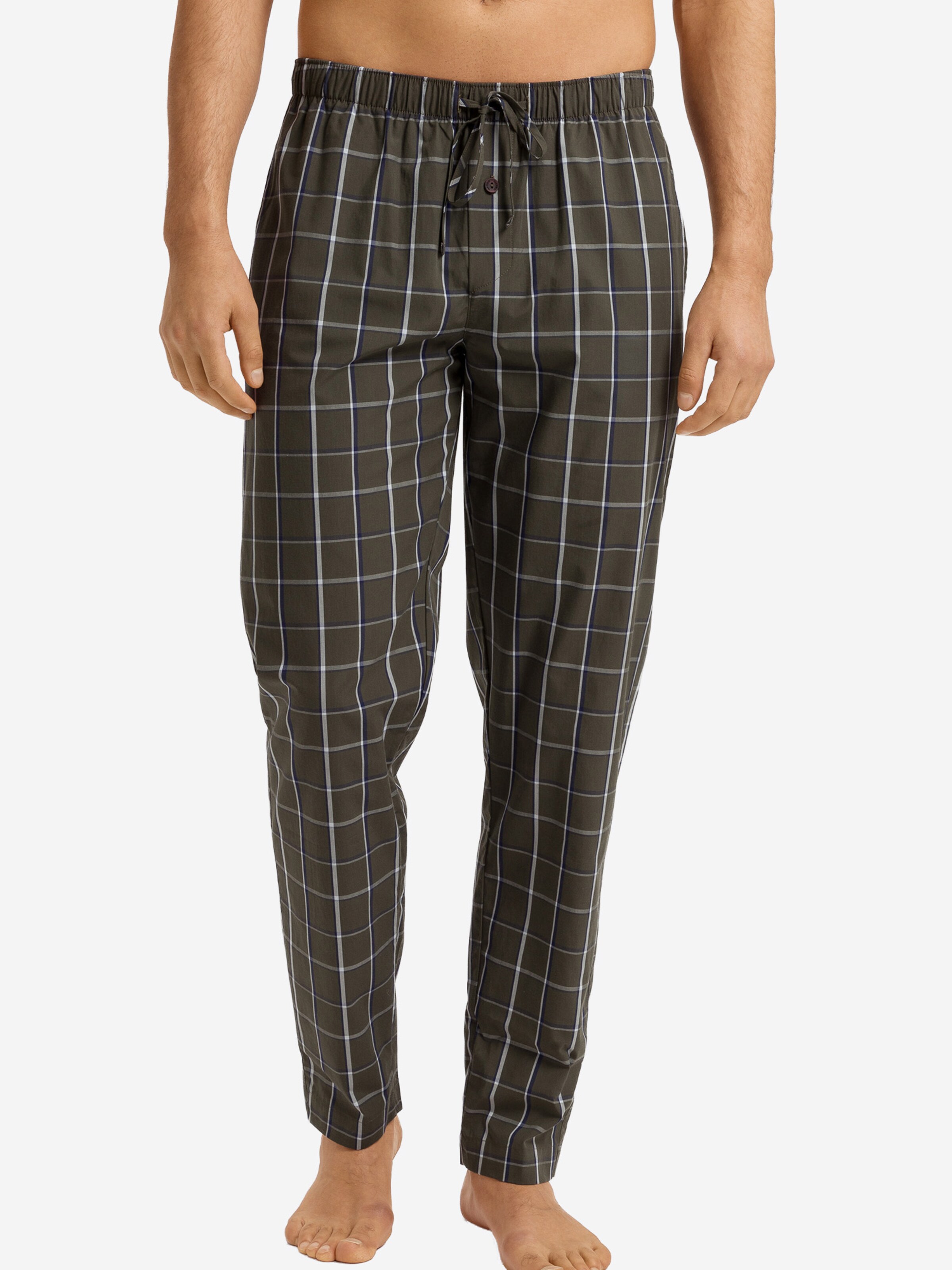 Hanro Pajama Pants ' Night & Day ' in Brown: front