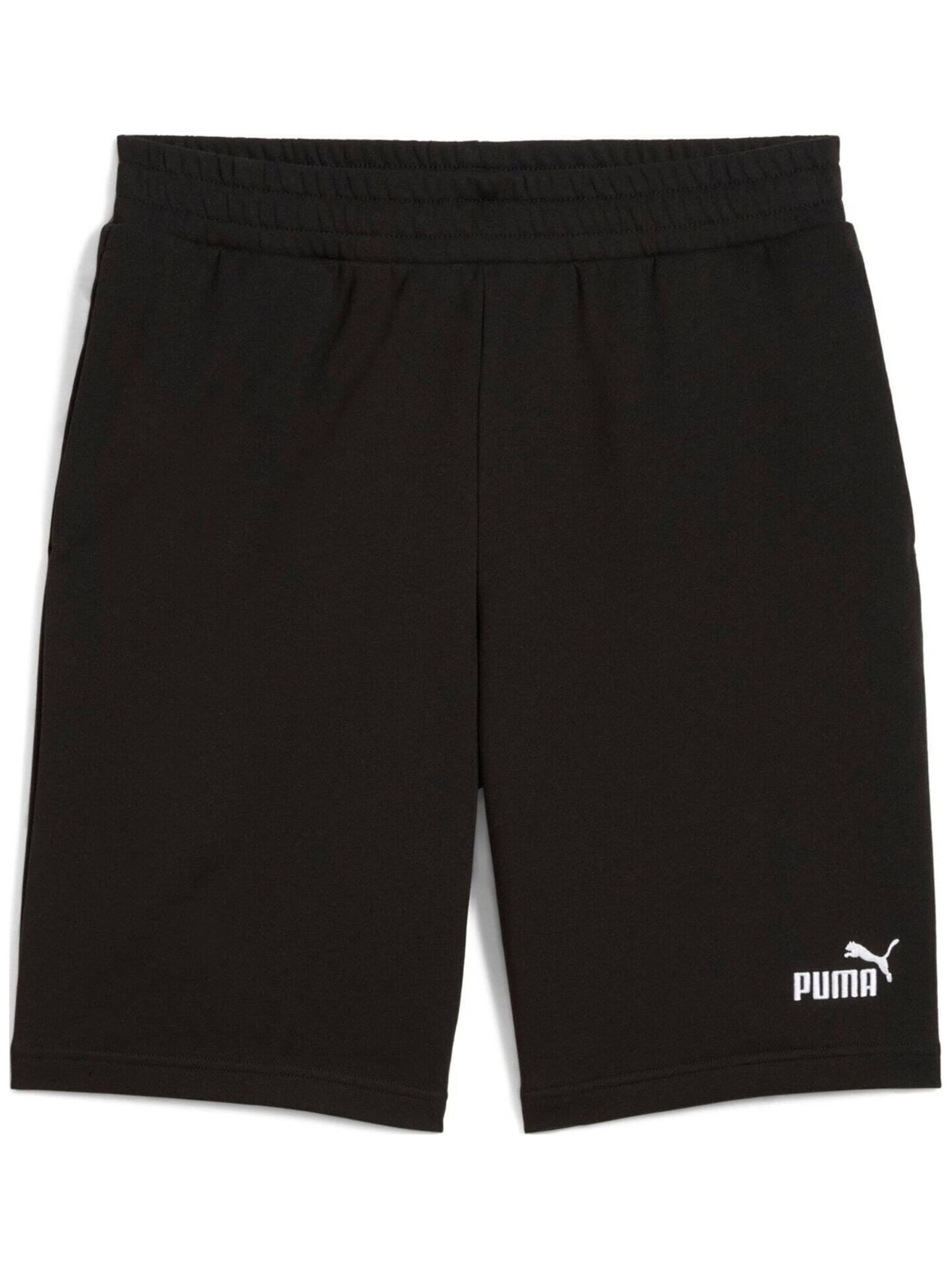 PUMA Regular Sportbroek 'Puma Ess No. 1 Logo Shorts 10' in Zwart: voorkant