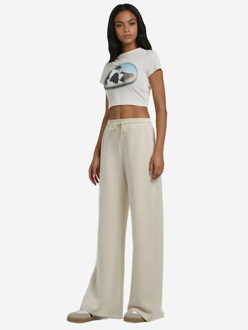 Wide Leg Pantalon Hiccup en beige