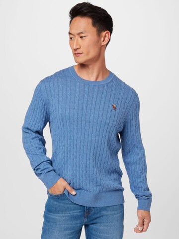 Abercrombie & Fitch Sweter w kolorze niebieski: przód