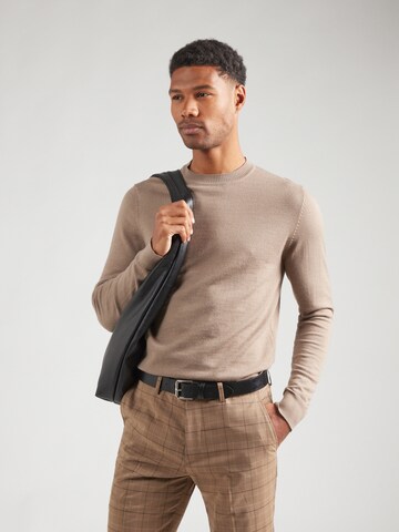Pull-over 'SLHTOWN' SELECTED HOMME en beige : devant