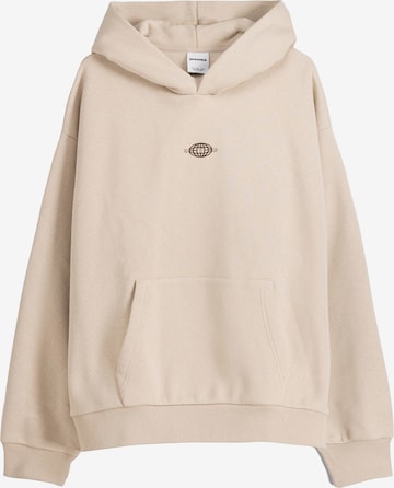 Bershka Sweatshirt in Beige: front