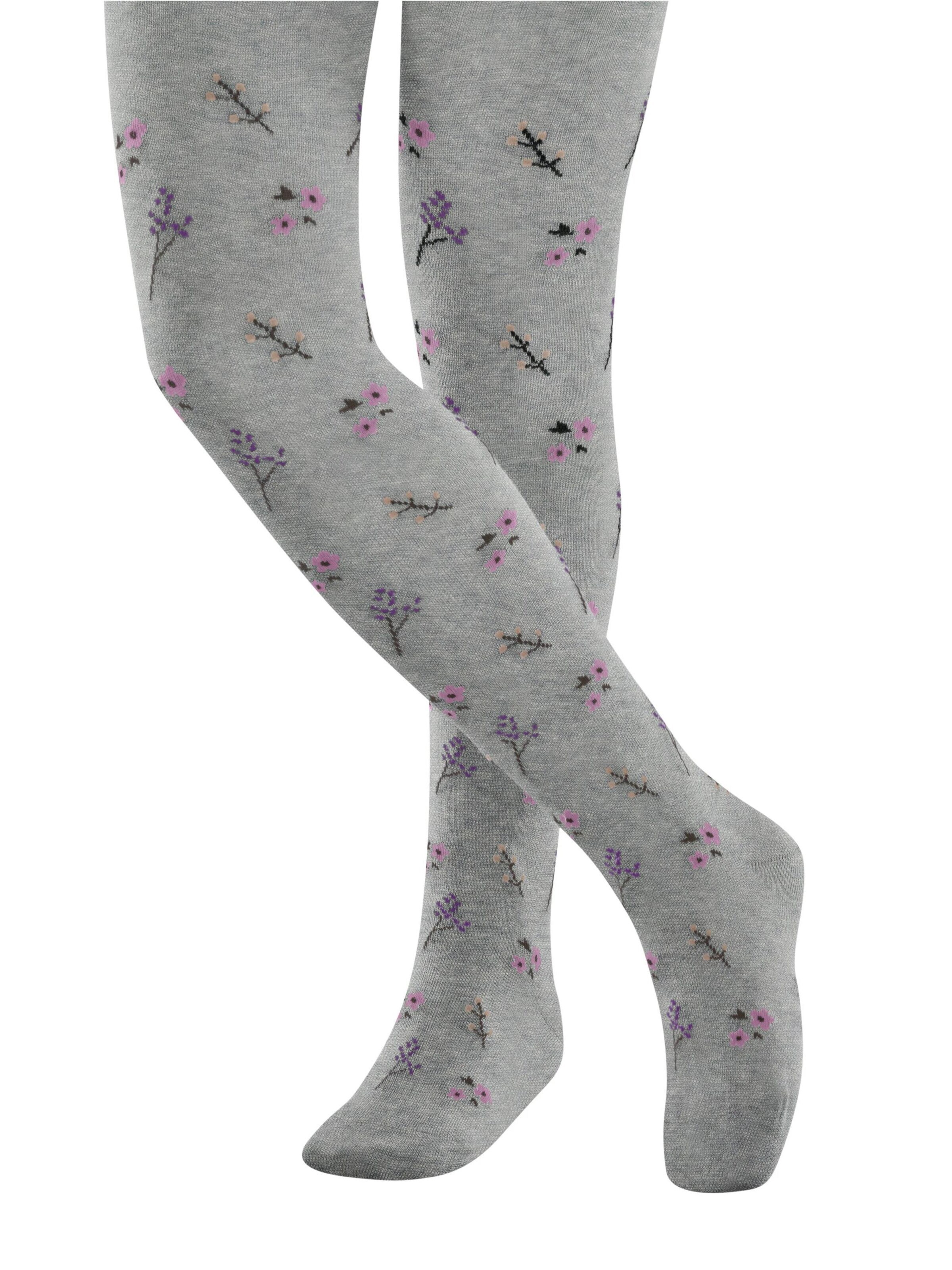 FALKE Tights 'Little Flowers' in Grey