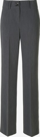 Fadenmeister Berlin Wide leg Pleated Pants in Grey: front