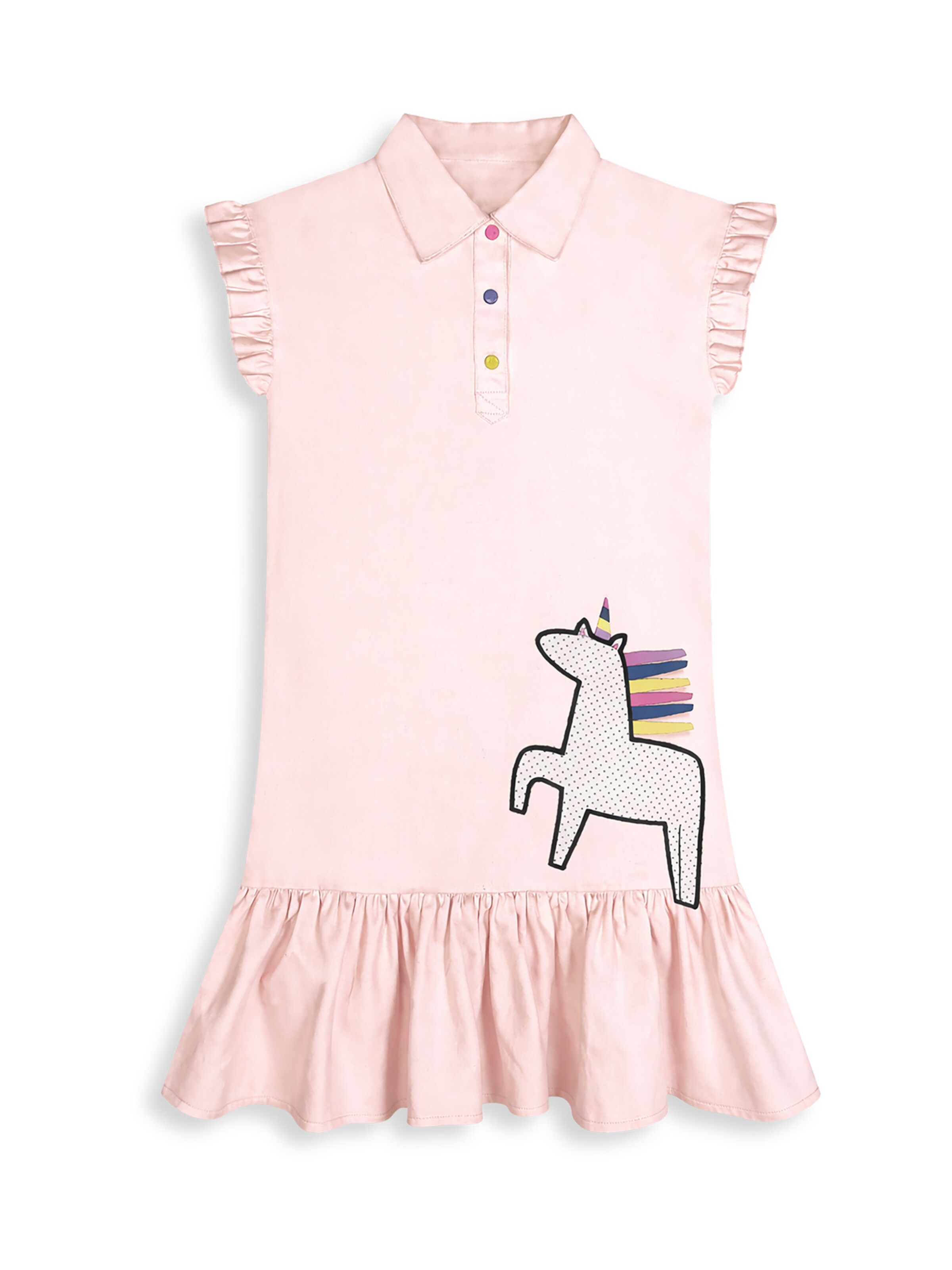 Denokids Dress in Pink: front