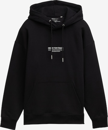 Sweat-shirt TOM TAILOR DENIM en noir : devant