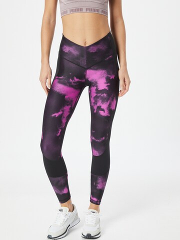 PUMA - Skinny Pantalón deportivo en lila: frente