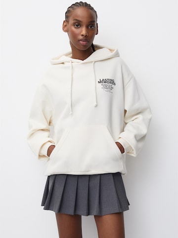 Pull&Bear Sweatshirt i vit