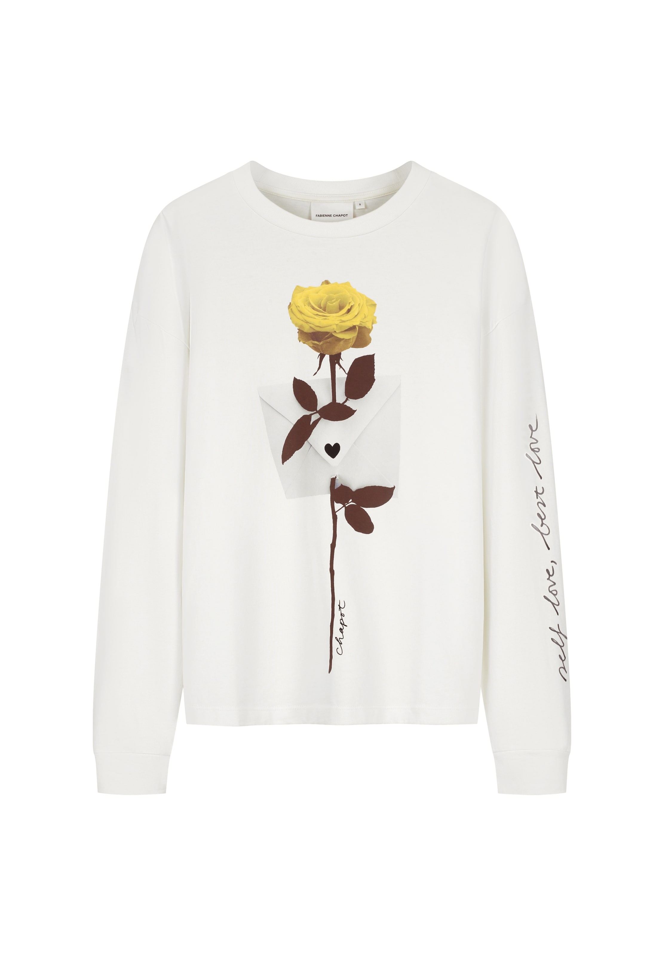 Fabienne Chapot Shirt in XS in de kleur Geel / Wit, Productweergave