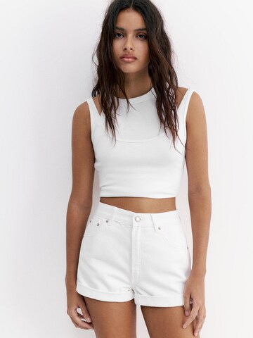 Pull&Bear Szabványos Farmer - fehér
