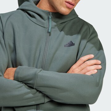 ADIDAS SPORTSWEAR Athletic Zip-Up Hoodie 'Z.N.E.' in Grey