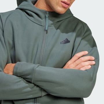 ADIDAS SPORTSWEAR Athletic Zip-Up Hoodie 'Z.N.E.' in Grey