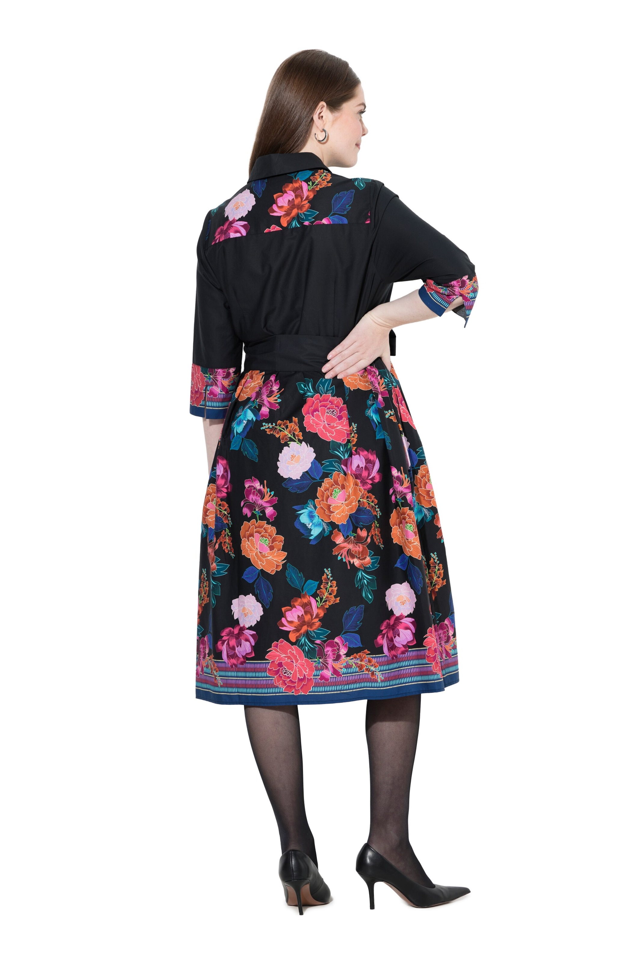 Ulla Popken Blousejurk in Zwart