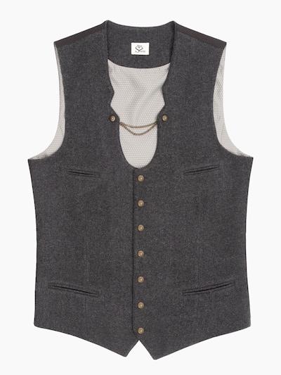HerzSticht Traditional vest 'Kranzhorn' in 46-50 in Anthracite, Item view