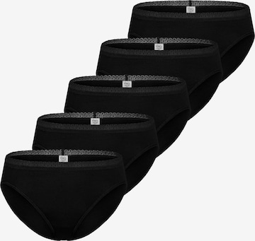 Mey Slip 'Modal Lace' in Schwarz: Vorderseite