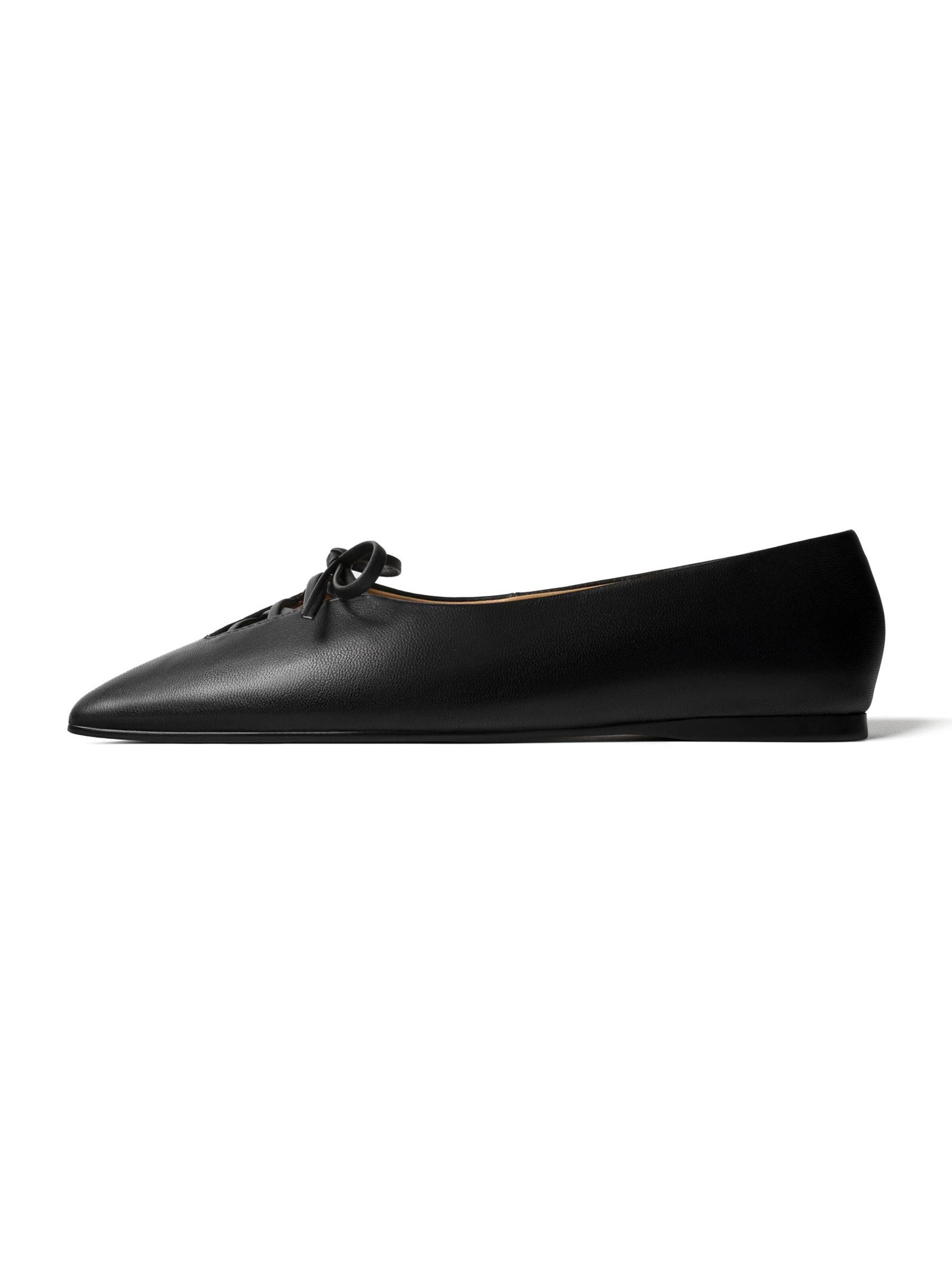 Ballerina 'WAVES BETWEEN US TWO' di L37 HANDMADE SHOES in nero: frontale