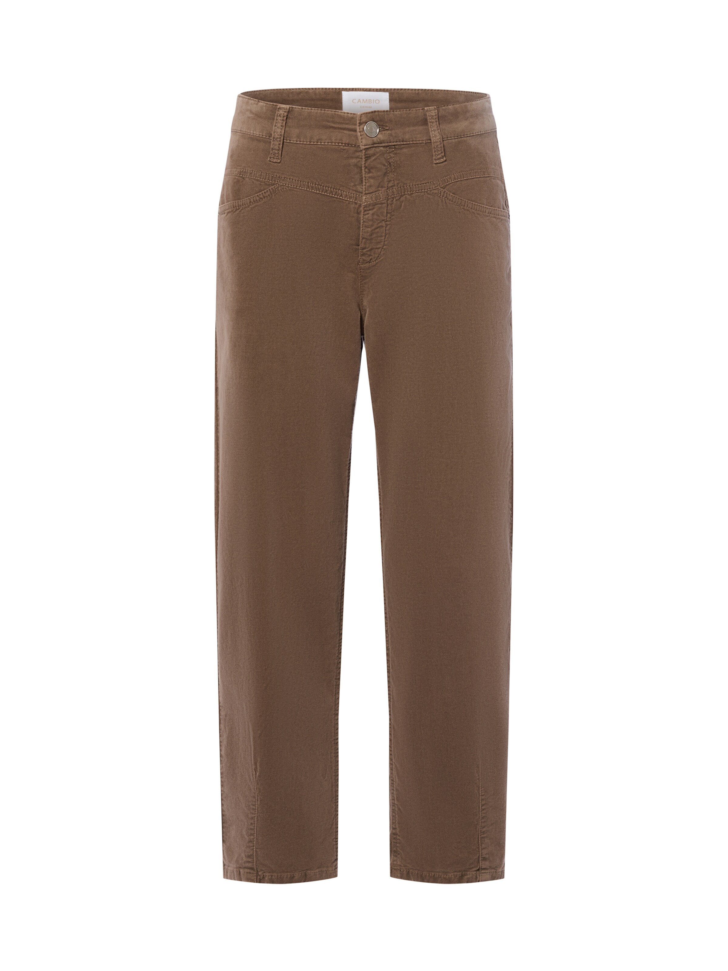 Cambio Regular Broek 'Elin' in Bruin: voorkant