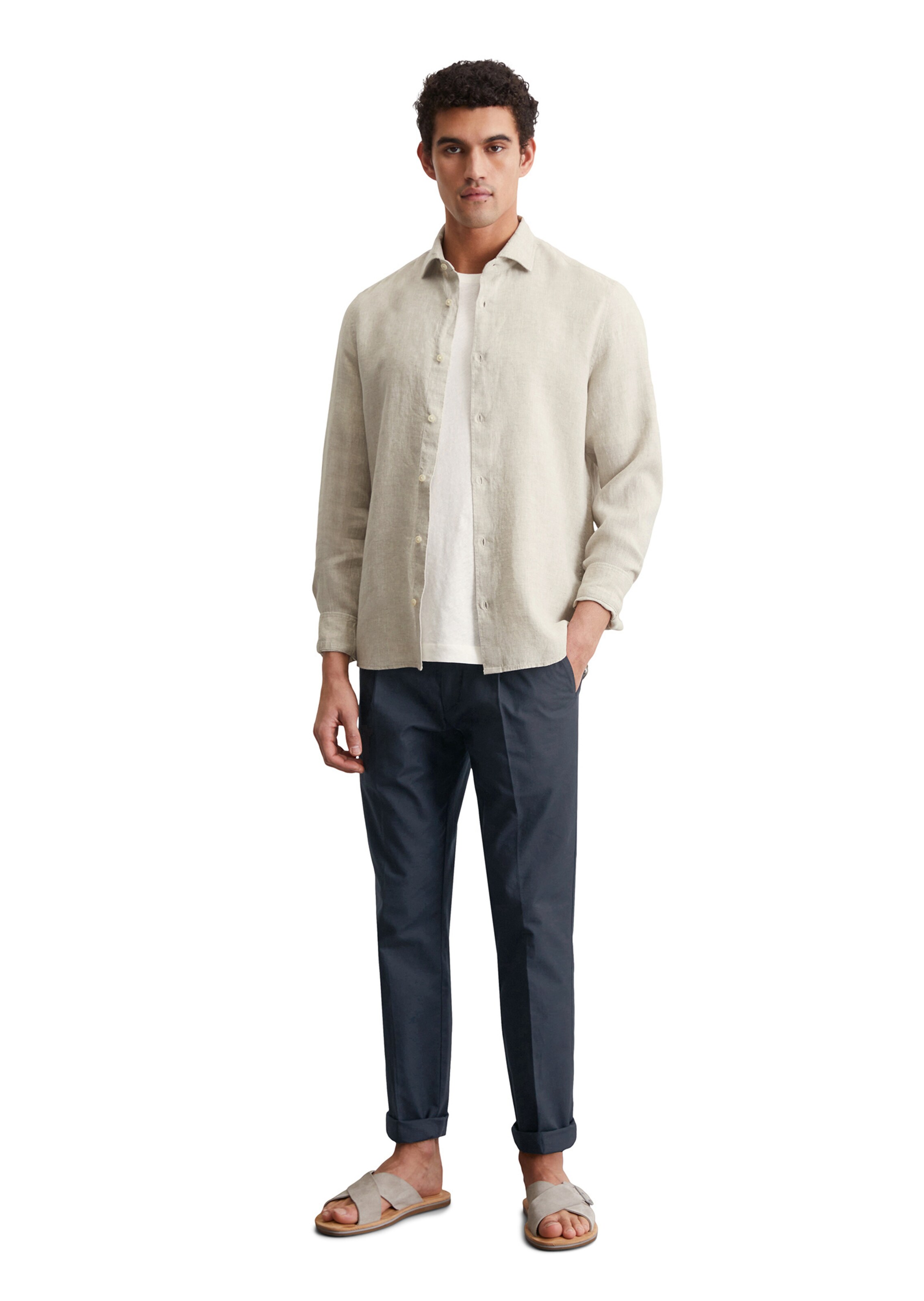 Marc O'Polo Regular Fit Hemd in Beige