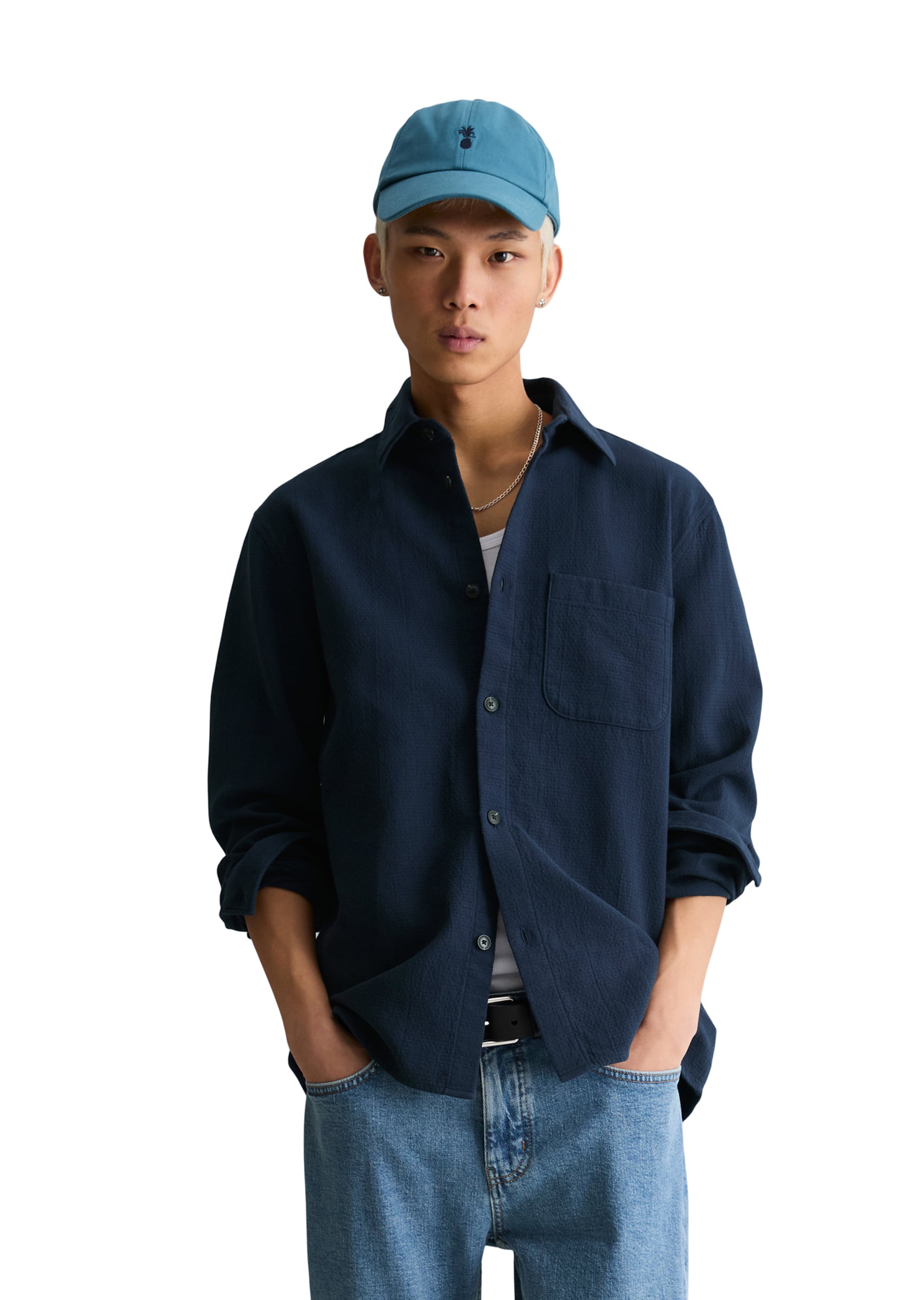 Marc O'Polo DENIM Regular fit Overhemd in Blauw: voorkant