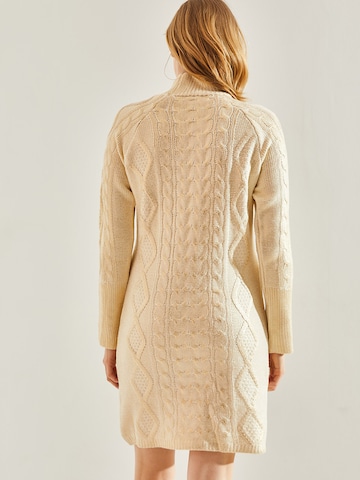 Bianco Lucci Трикотажное платье в Бежевый