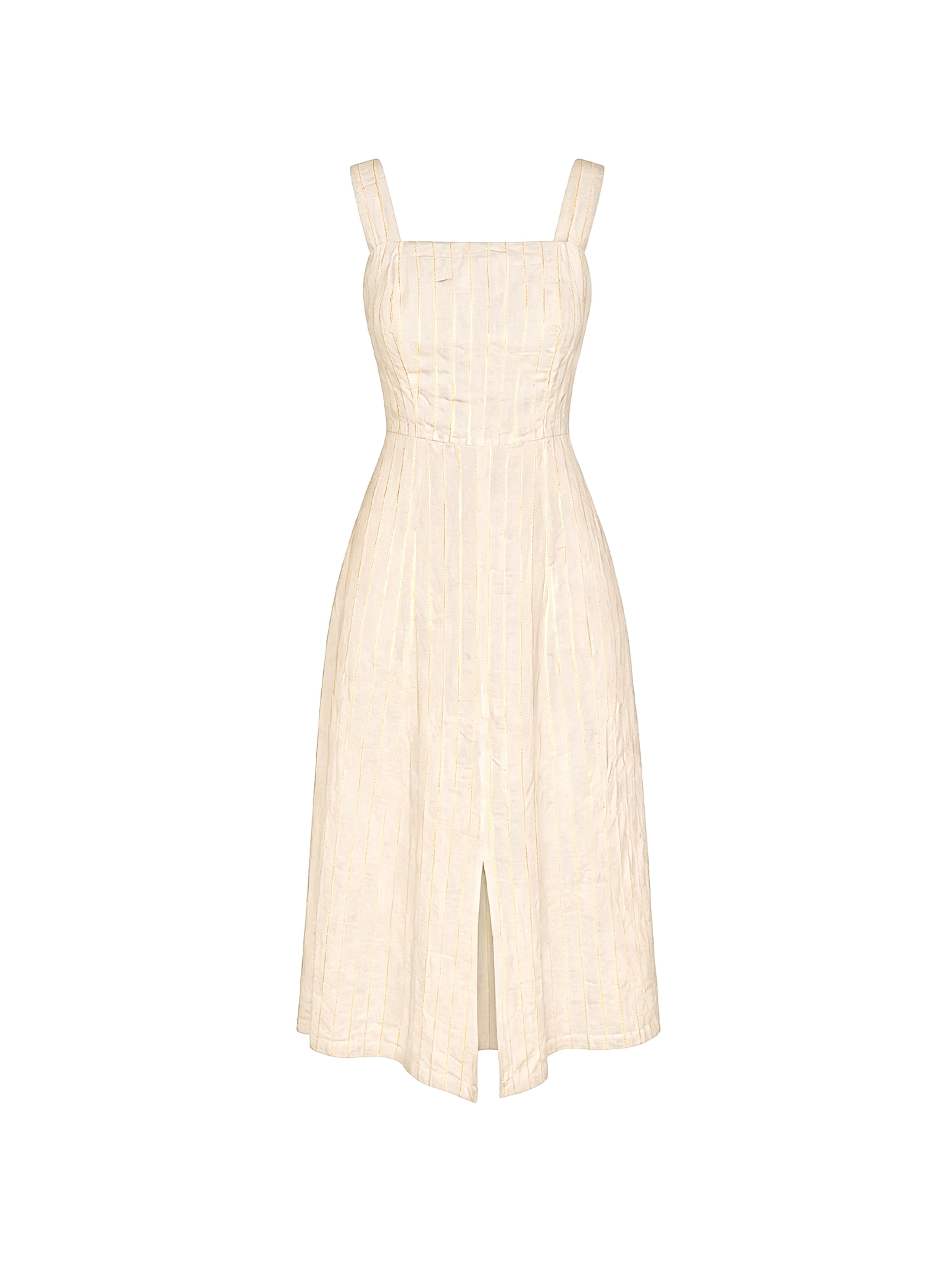 Haris Cotton Dress 'Haris' in Beige: front