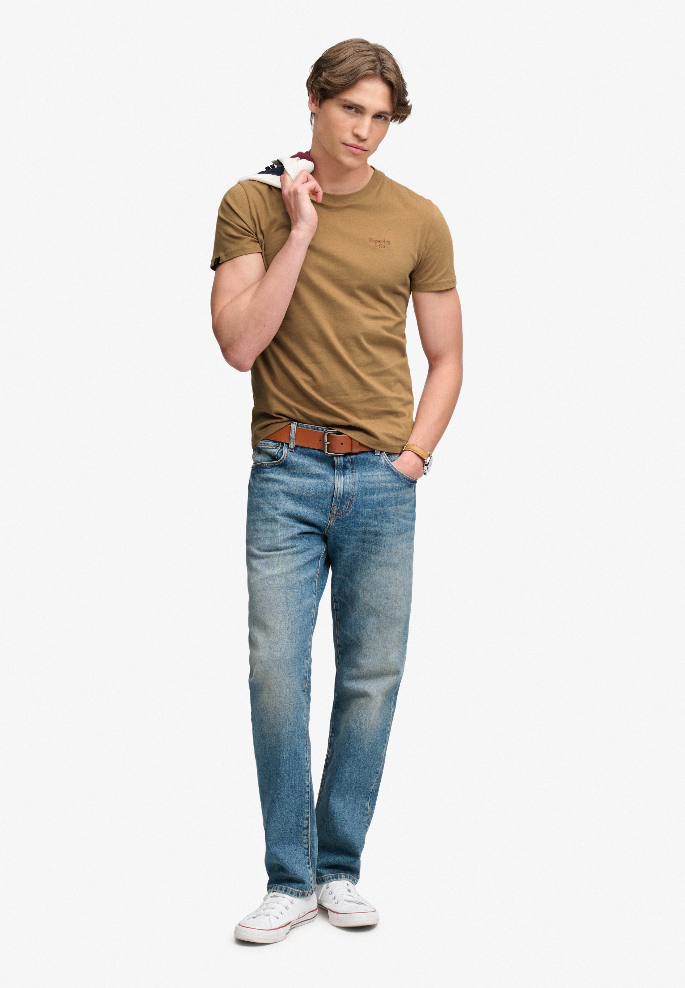 Superdry & Co Shirt 'Essential Serif' in Bruin