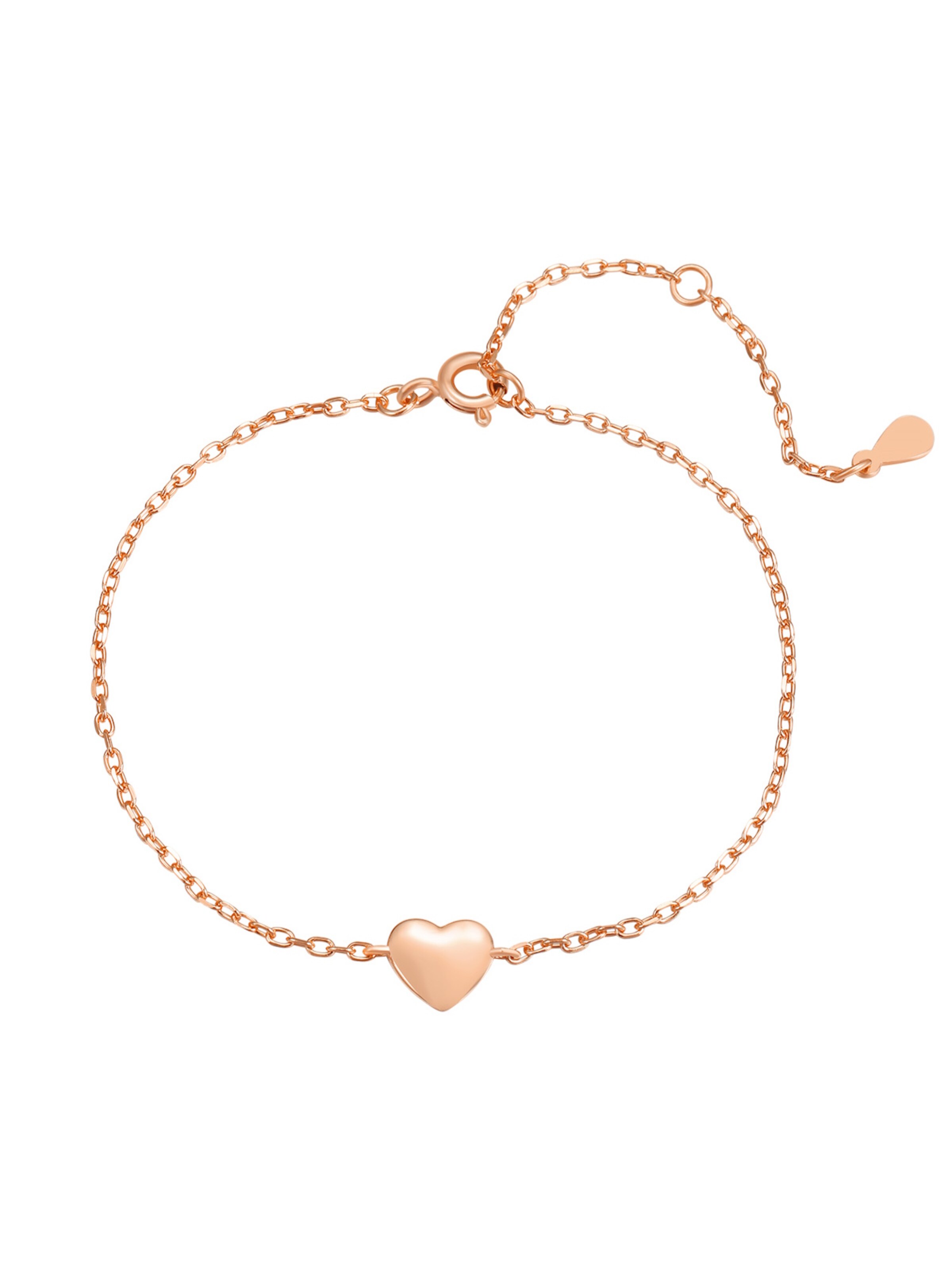 Braccialetto 'Love Heart' di Hey Happiness in oro: frontale