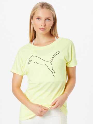 PUMA - Camiseta funcional en amarillo: frente