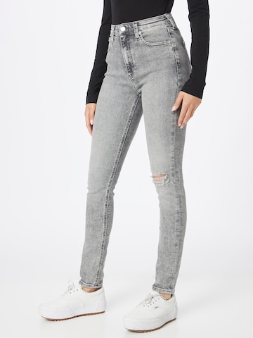 Calvin Klein Jeans Skinny Jeans in Grijs: voorkant