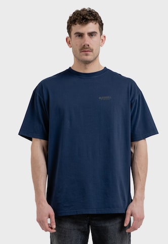 Oldskull Shirt 'Peach Dyed Basic Oldskull' in Blue: front