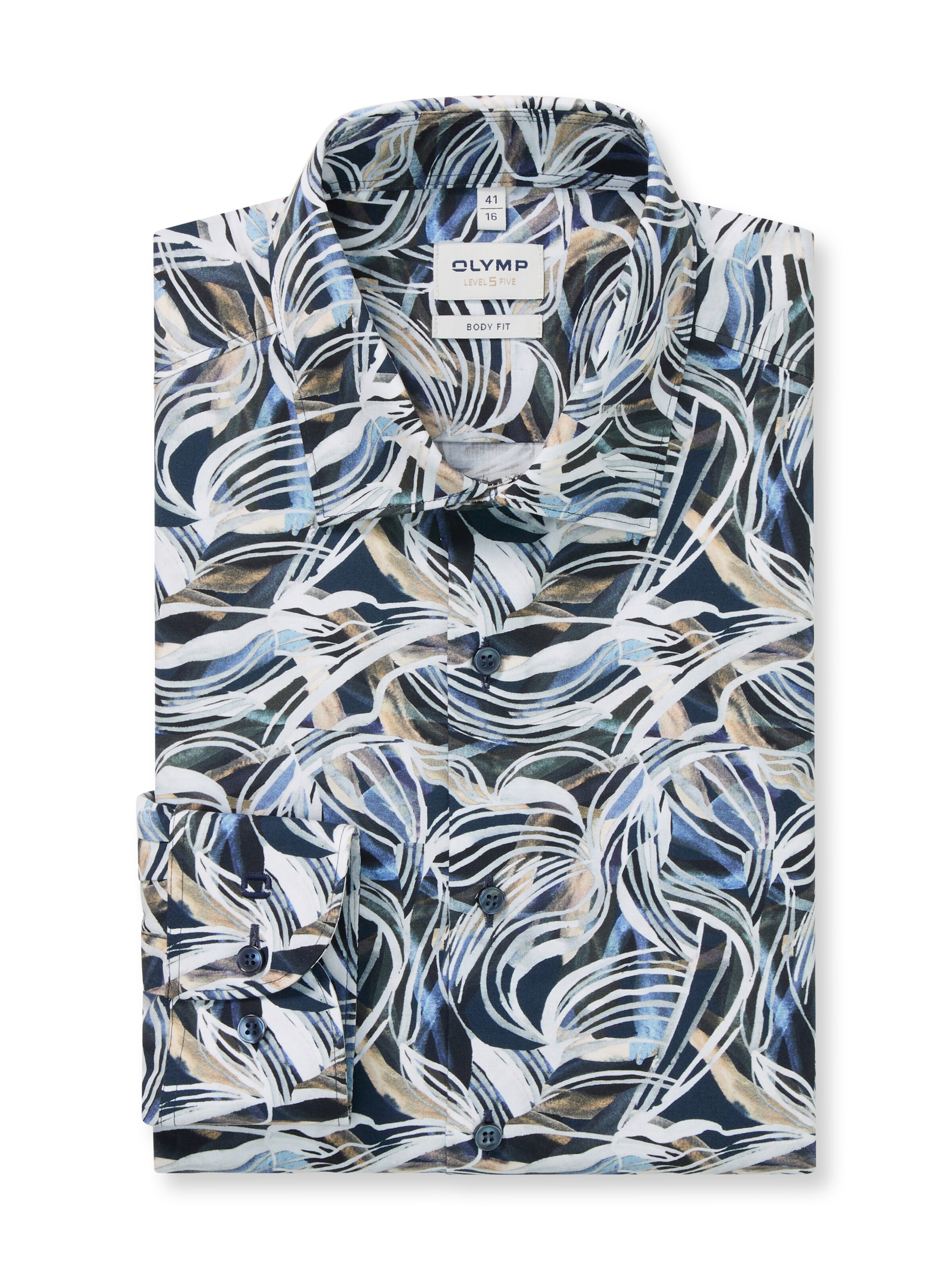 OLYMP Regular fit Button Up Shirt in Blue