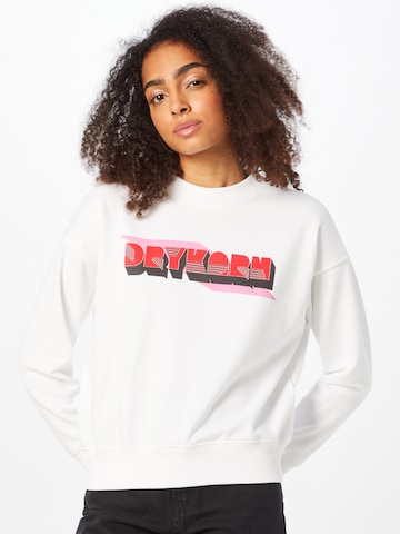 DRYKORNSweater majica 'RESALI' - bijela boja: prednji dio