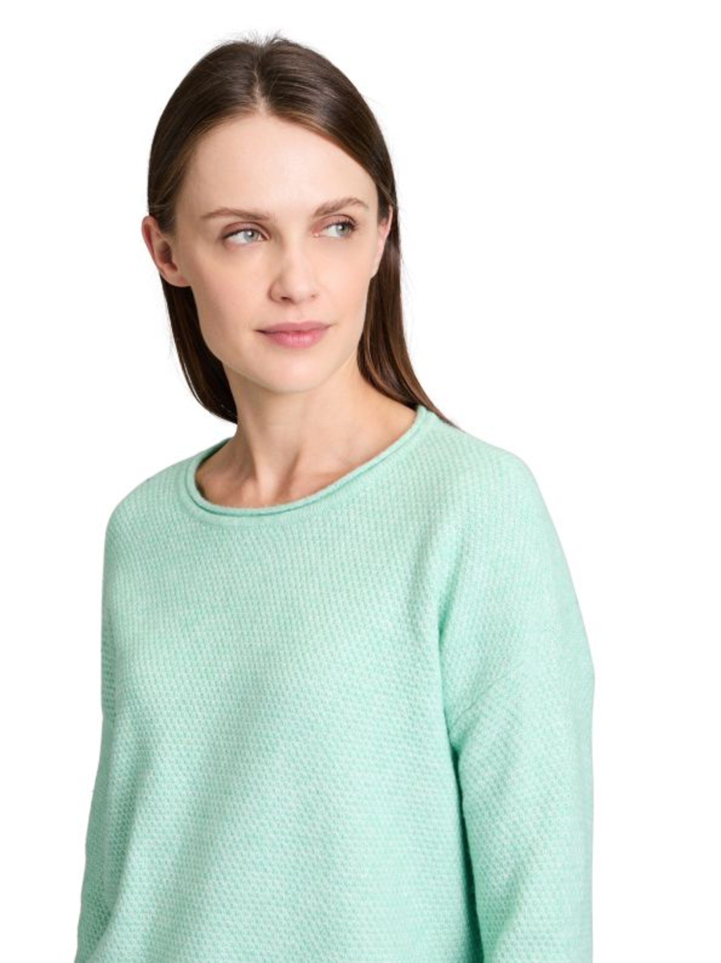 Betty & Co Strickpullover mit Rundhalsausschnitt in Grün