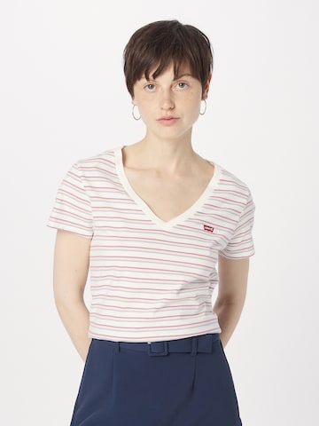 LEVI'S ® Shirt 'Perfect Vneck' in Wit: voorkant