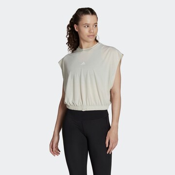 ADIDAS SPORTSWEAR Funkční tričko 'Hyperglam' – béžová: přední strana