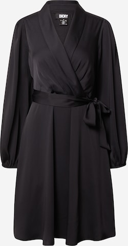 DKNY فستان بلون أسود: الأمام