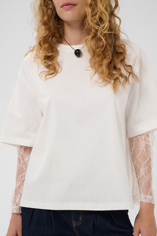 CULTURE - Camisa 'CUColum' em branco