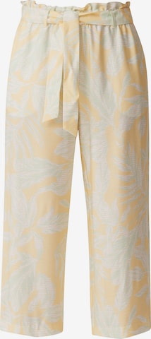 comma casual identity Wide leg Broek in Geel: voorkant