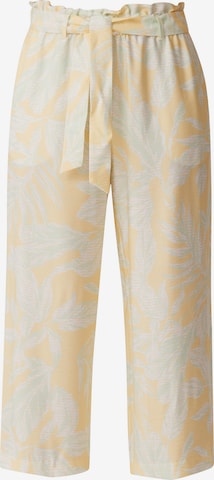 Wide Leg Pantalon comma casual identity en jaune : devant