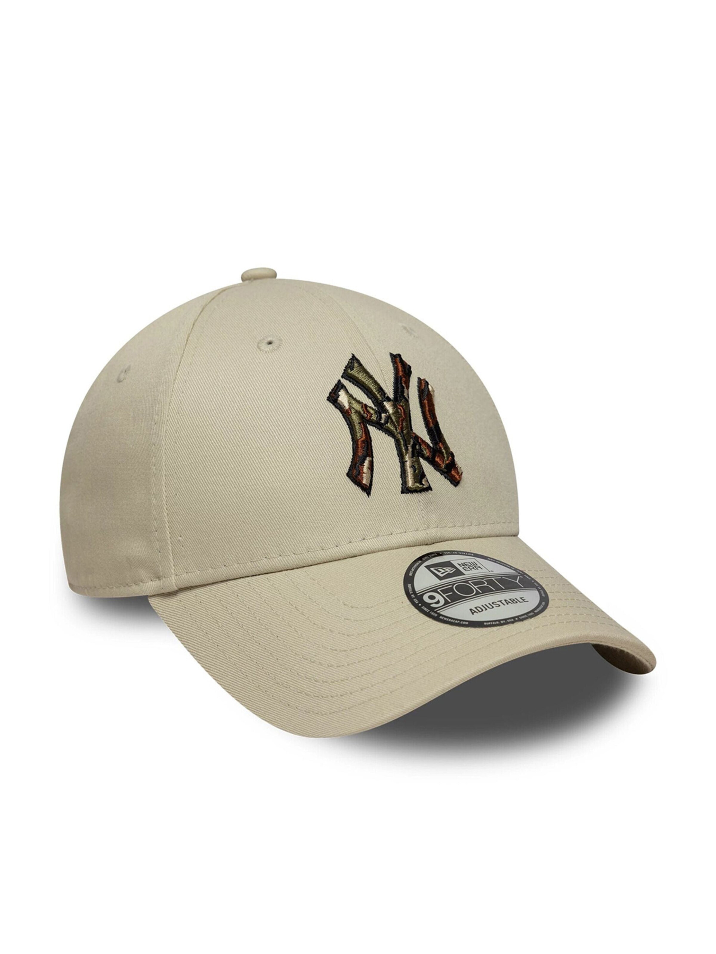 NEW ERA Sportovní kšiltovka '9FORTY New York Yankees MLB Outline' – béžová