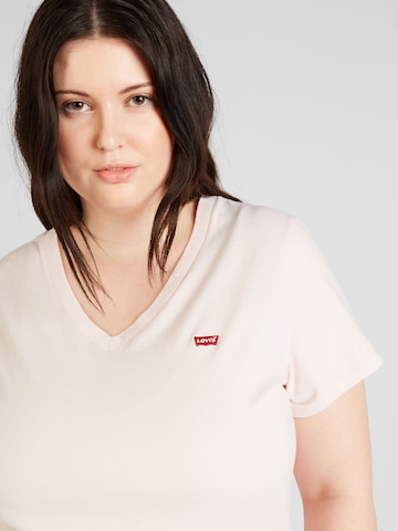 Levi's® Plus Shirt 'PL Perfect Vneck Tee' in Pink