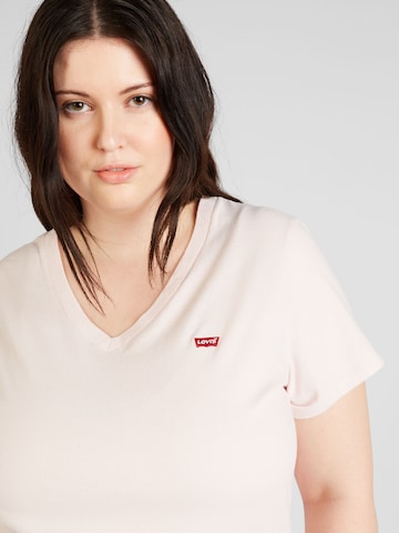 Levi's® Plus Футболка 'PL Perfect Vneck Tee' в Ярко-розовый