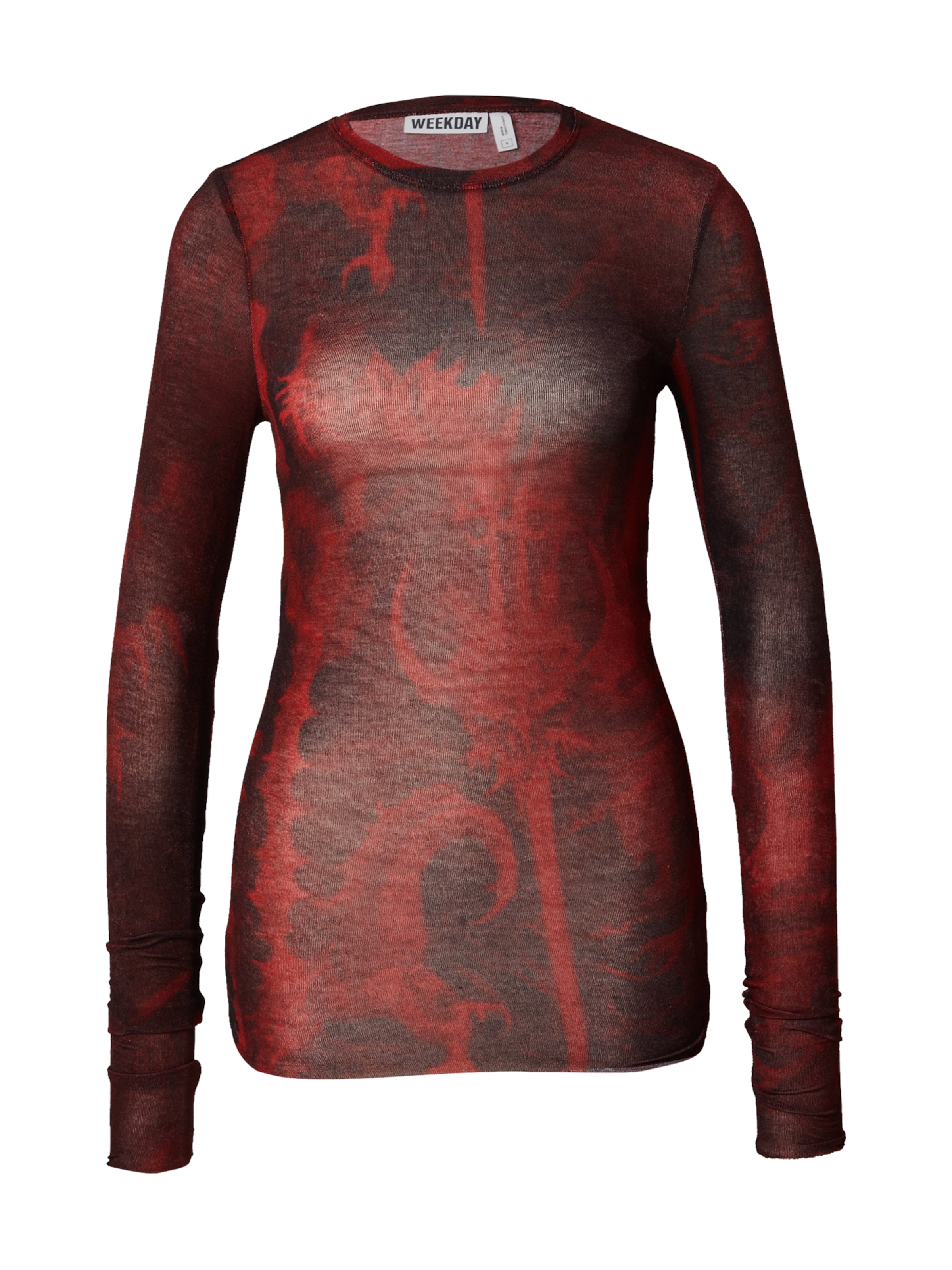 WEEKDAY - Camiseta 'Nico' en rojo: frente