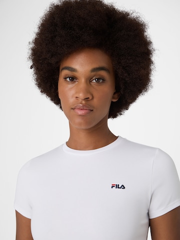 Maglietta 'TRIVERO slim t-shirt' di FILA in bianco