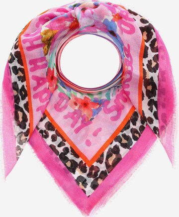Zwillingsherz Scarf 'Oh Happy Day' in Pink: front