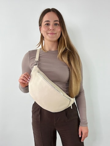 lePelou - Riñonera en beige: frente