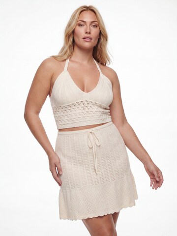 CITA MAASS Вязаный топ в Бежевый: спереди