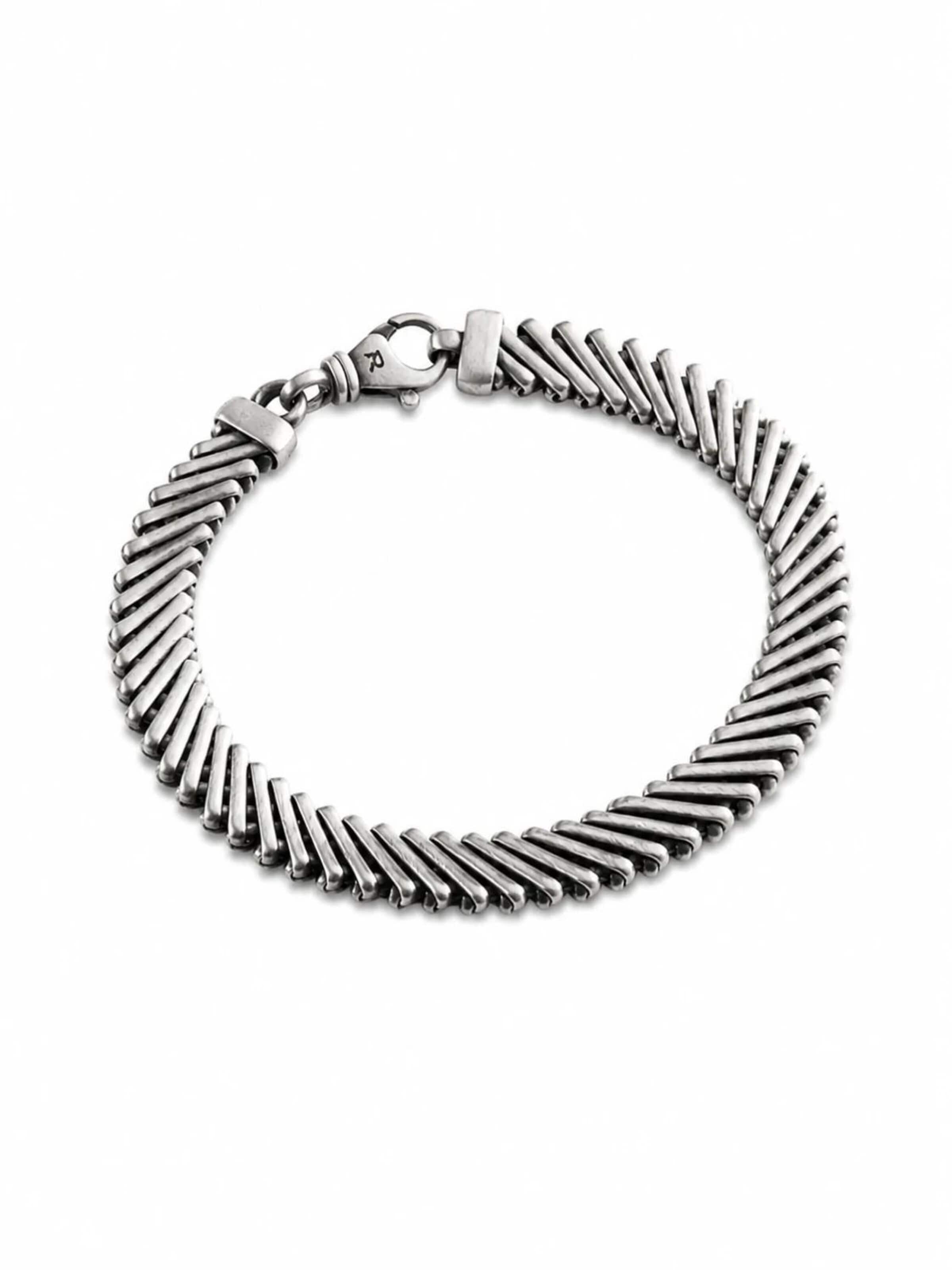 REYTEL - Pulsera 'VALEUR' en plata: frente