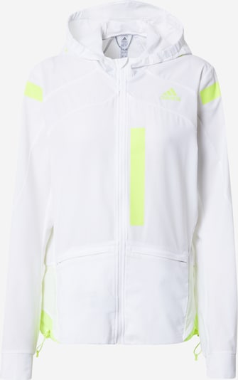 ADIDAS PERFORMANCE Sportjacke 'Marathon' in neongelb / naturweiß, Produktansicht